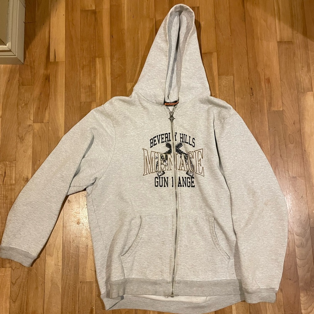 Menace Beverly Hills gun range zip up hoodie